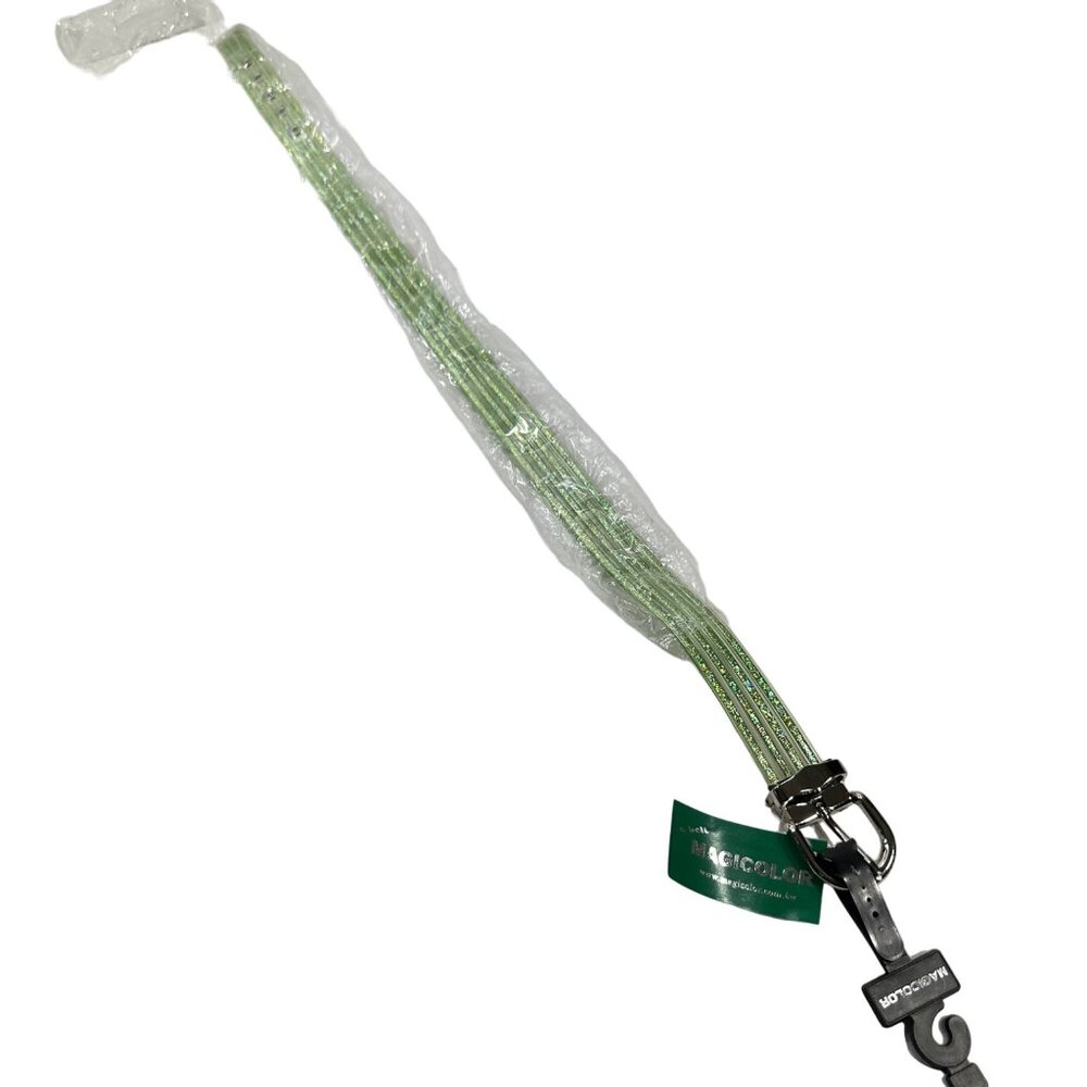 Magicolor Women's Size Medium E-Belt Green Glitter Adjustable Size New With Tags